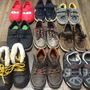Lot of toddler sz 9 boys shoes, Carters, Stride Rite, Osh Kosh, Sperry, Nike